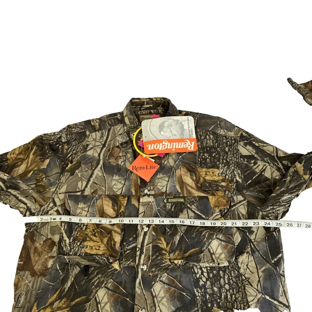 NWT Remington Rem-Lite Button Down Hunting Shirt RealTree Hardwoods Mens Large - Picture 5 of 9